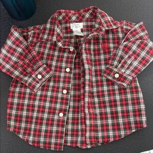 Classic Red Plaid Kids Shirt